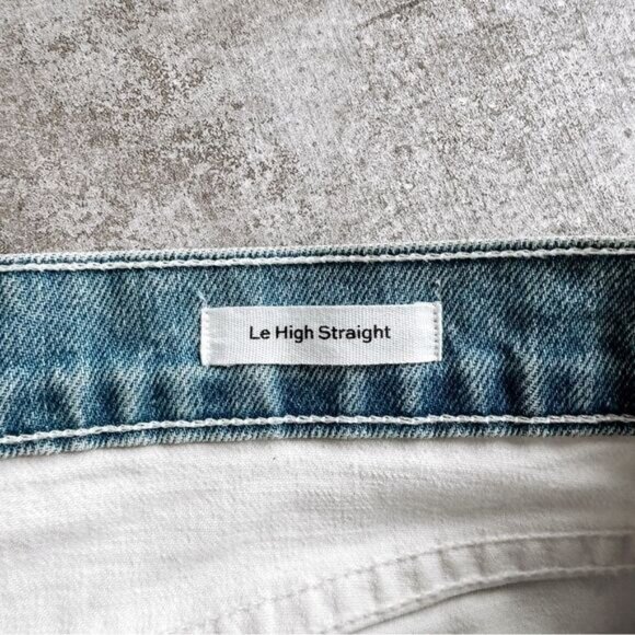 Frame Denim Le High Straight High Rise White and Blue Denim Size 30 - Picture 7 of 9